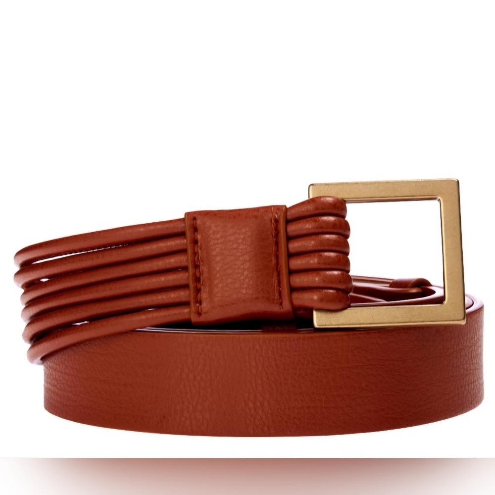 WynneCollection Multi-Strap Pull-Back Belt - cognac - Plus